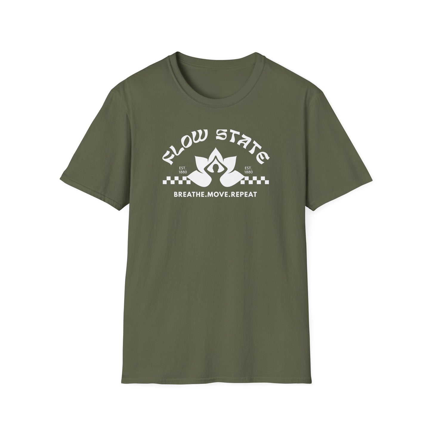 Flow State Breathe Move Repeat Tee2