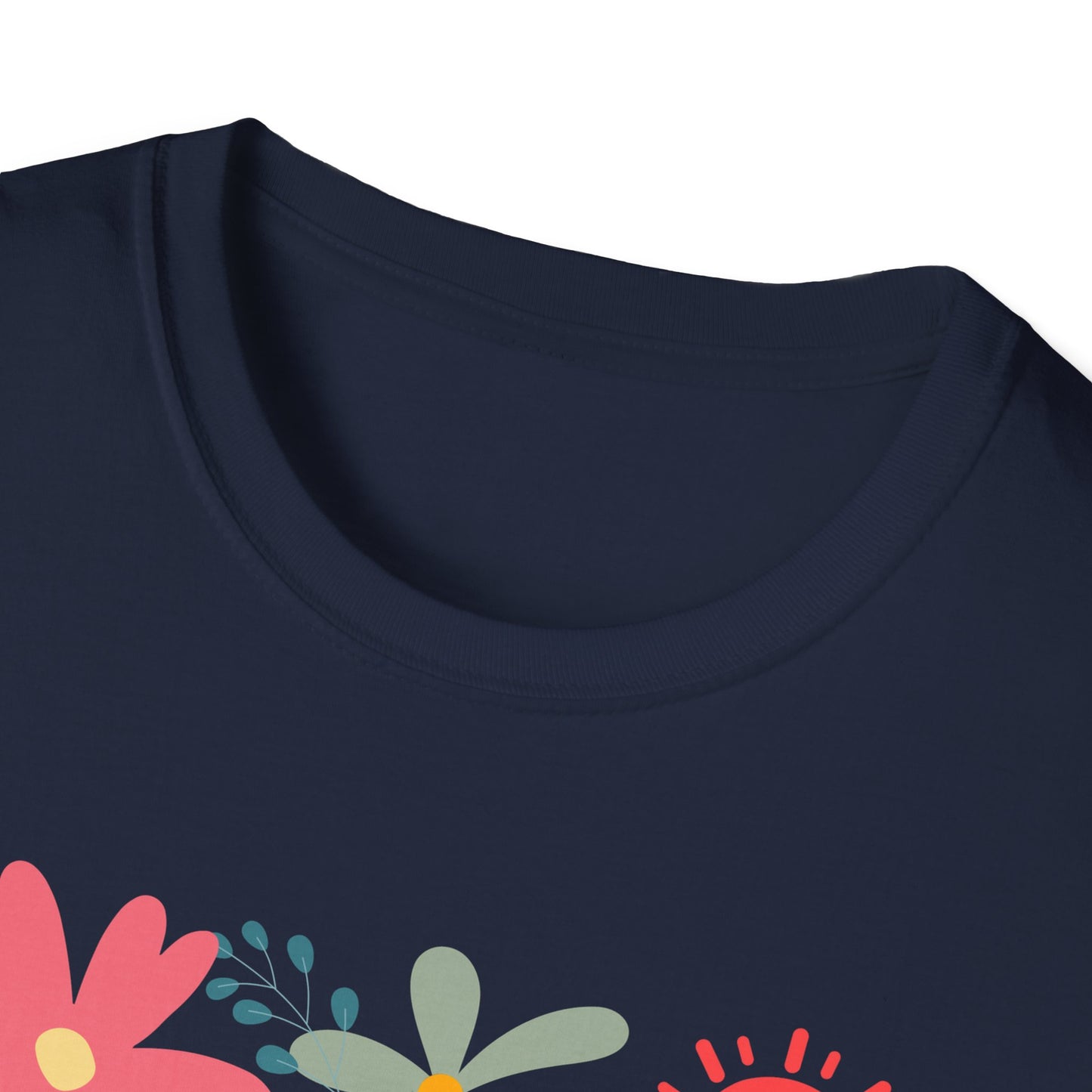 “Bloom Through Movement” – Colorful Floral Yoga Pose Tee