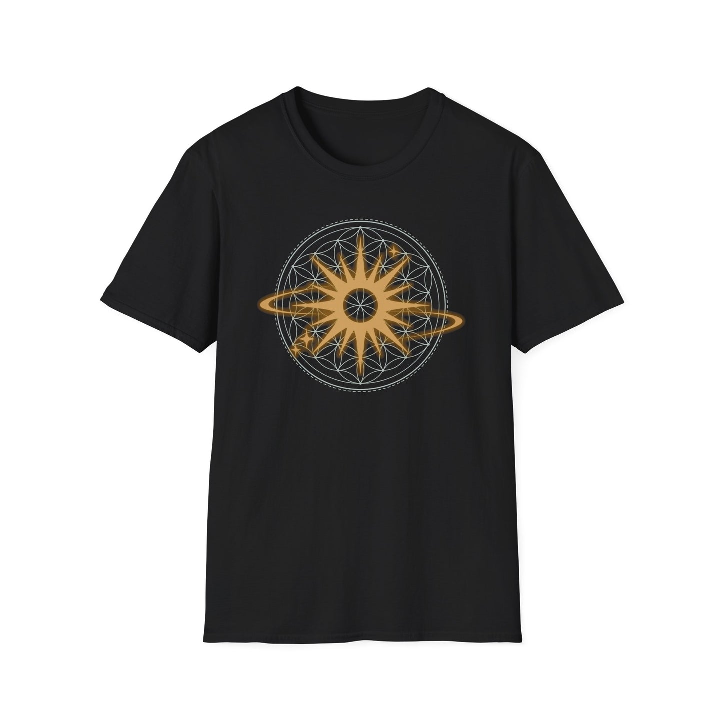 Sacred Solar Geometry” – Spiritual Sun & Flower of Life Tee