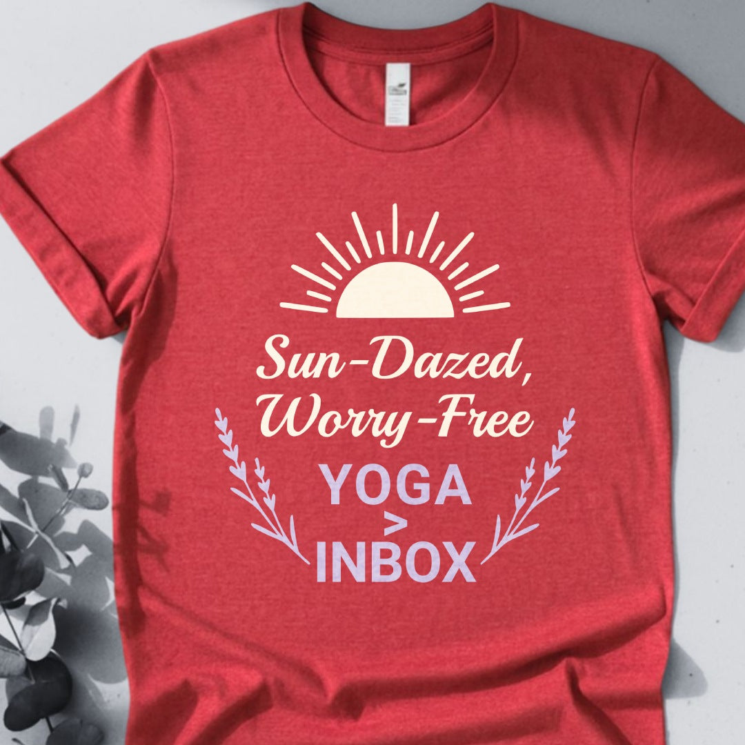 Sun-Dazed, Worry-Free Yoga>Inbox Tee