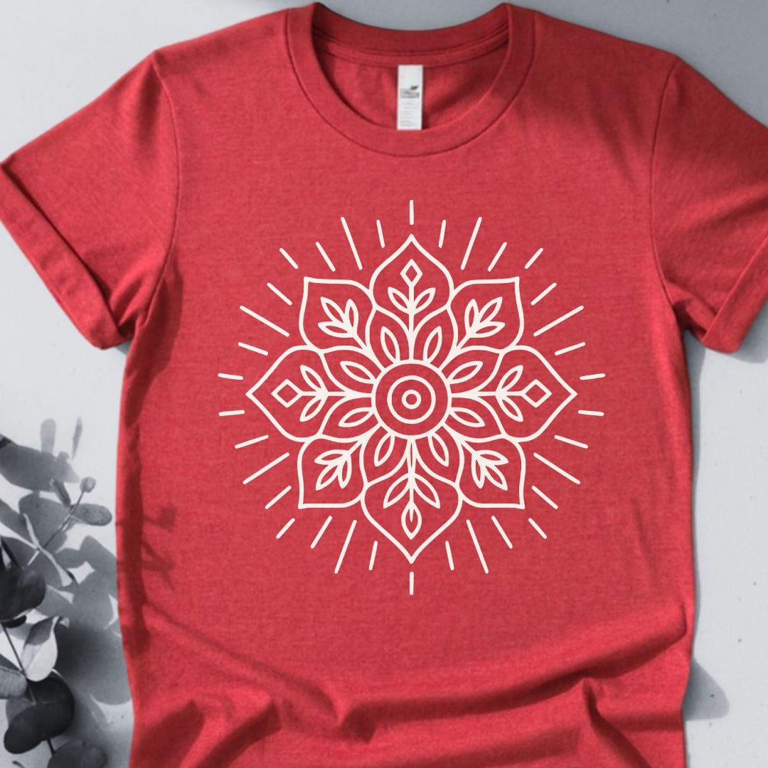 Radiant Bloom Tee - Yoga inspired Design