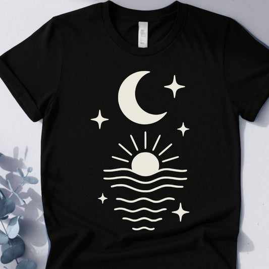 Lunar Flow Tee 2- Yoga inspired Design