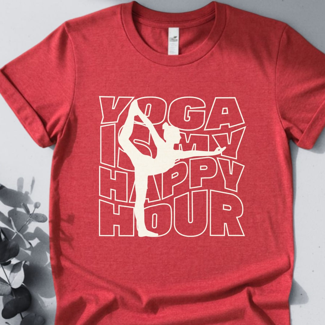 Yoga Is My Happy Hour Tee - Yoga Inspired Design