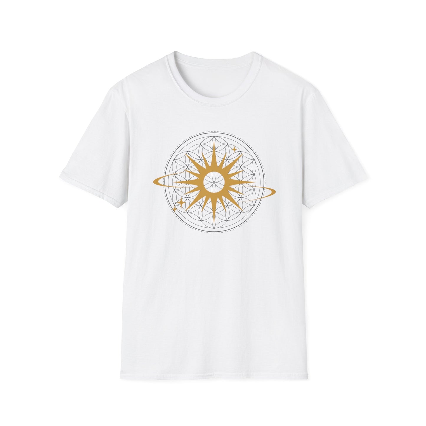 Sacred Solar Geometry” – Spiritual Sun & Flower of Life Tee