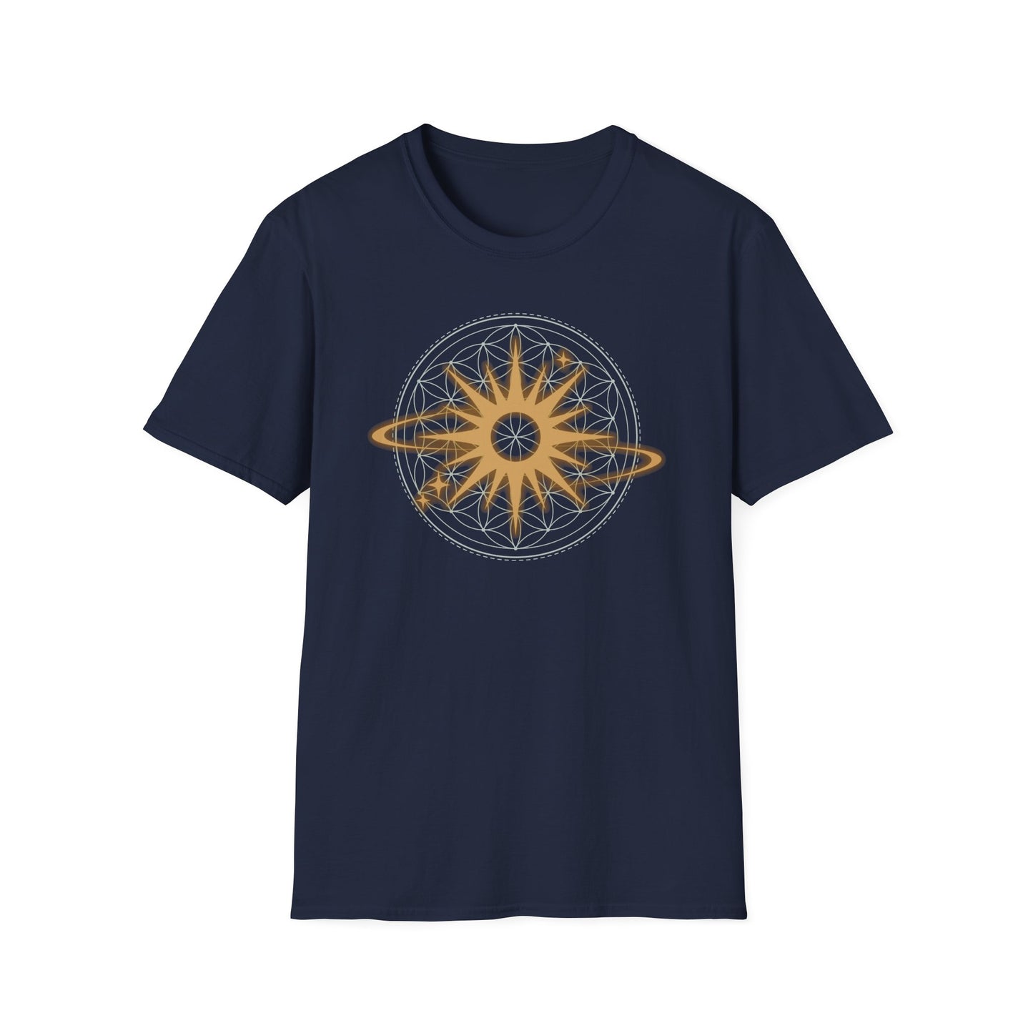 Sacred Solar Geometry” – Spiritual Sun & Flower of Life Tee