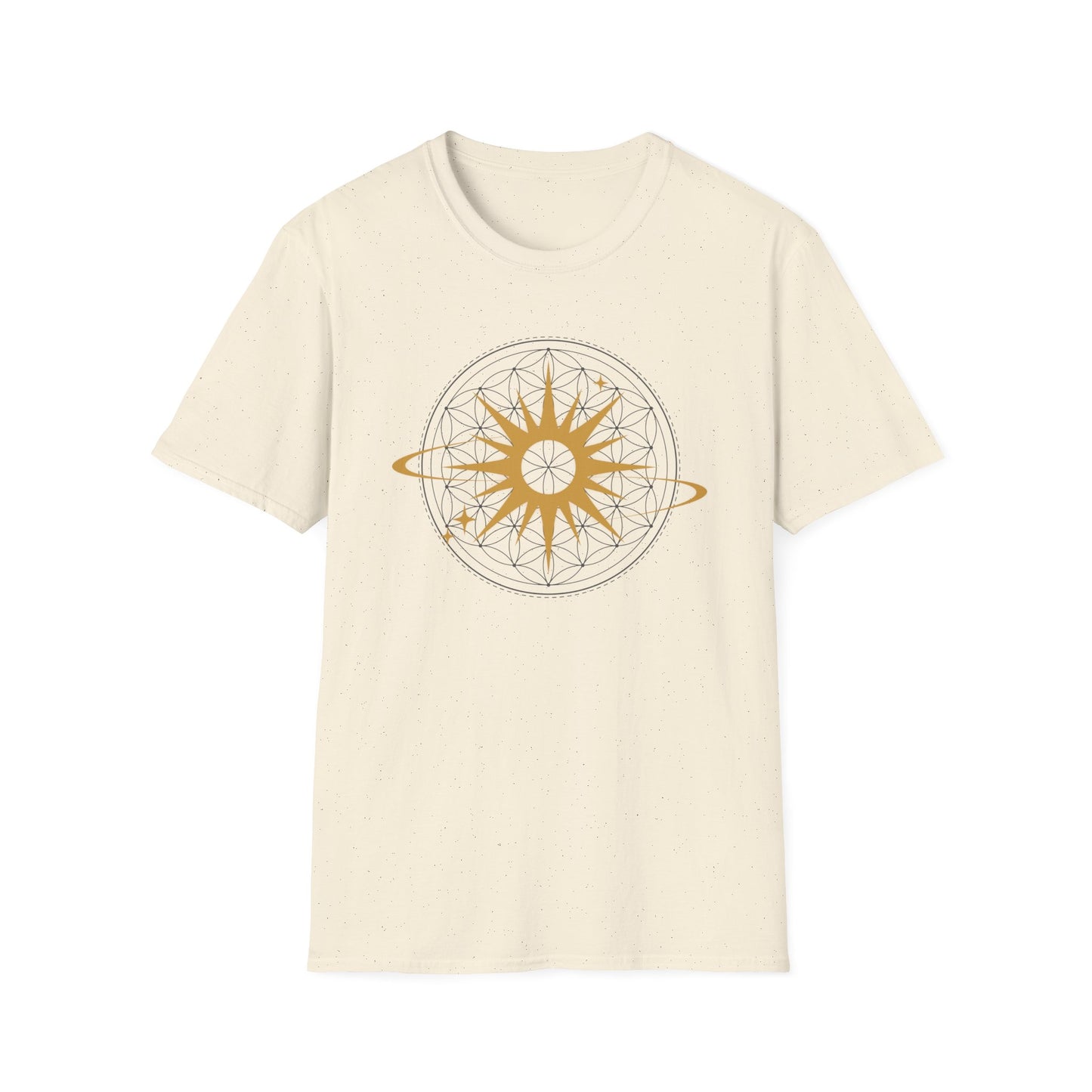 Sacred Solar Geometry” – Spiritual Sun & Flower of Life Tee
