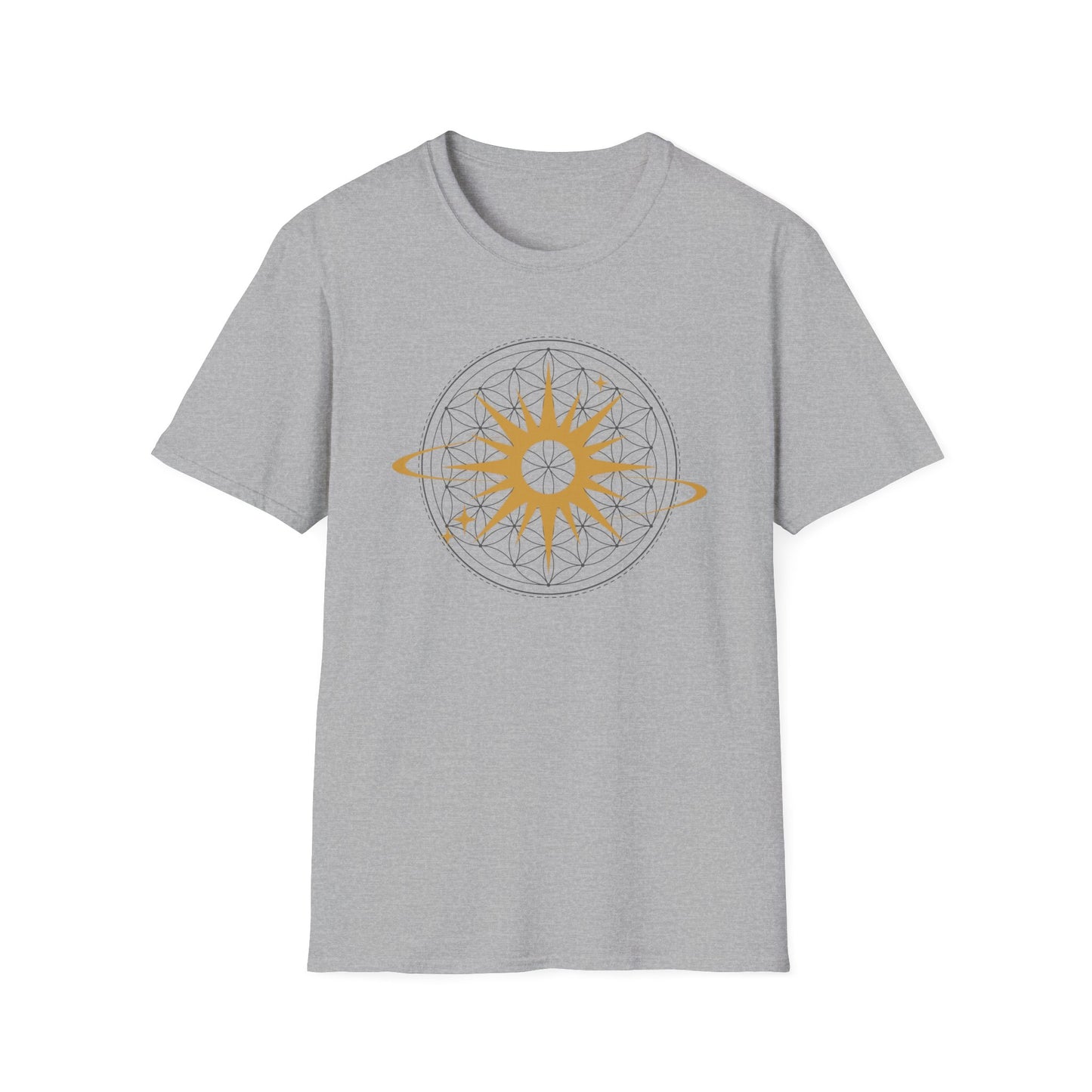 Sacred Solar Geometry” – Spiritual Sun & Flower of Life Tee