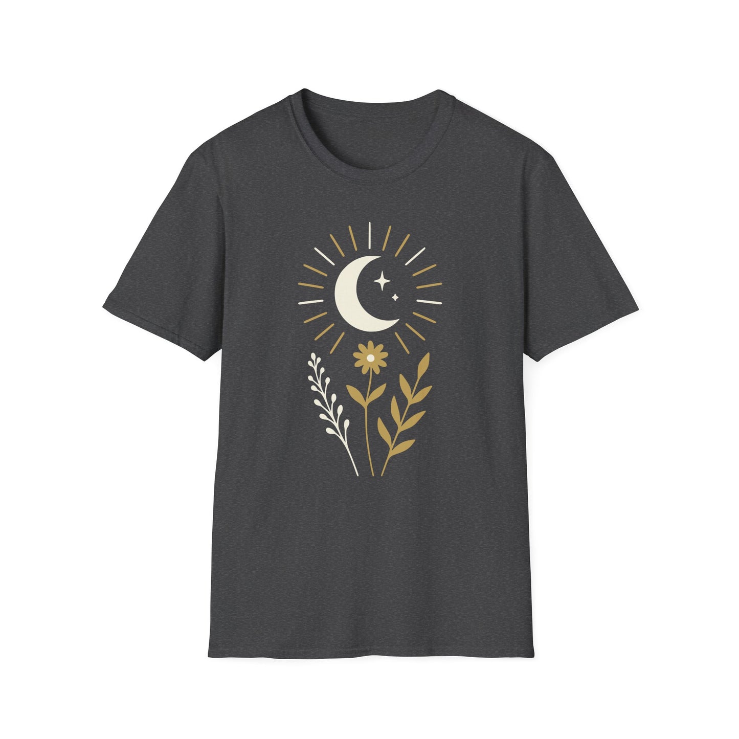 Celestial Bloom — Sun & Moon Botanical Tee