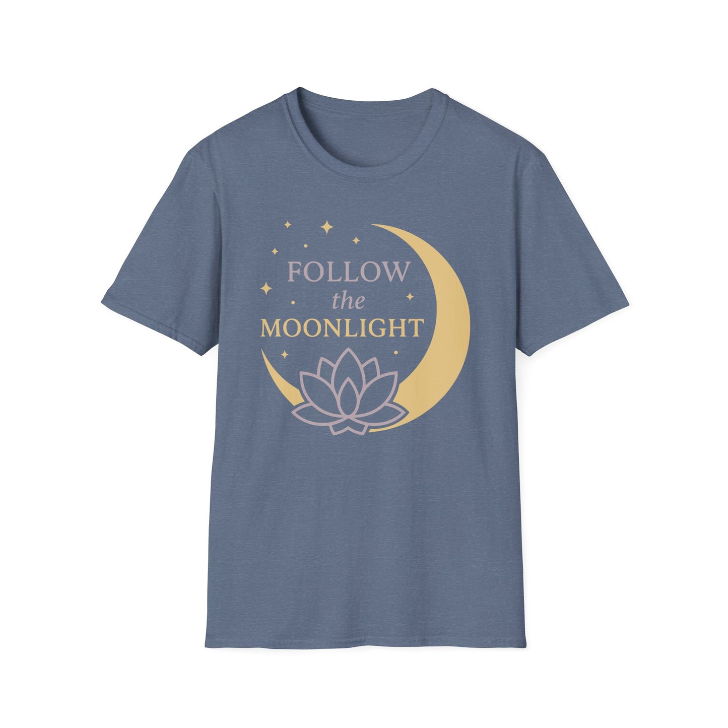 Follow The Moon Light T-Shirt - Yoga Inspired Design