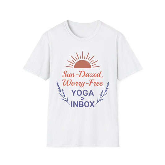 Sun-Dazed, Worry-Free  Yoga>Inbox Tee