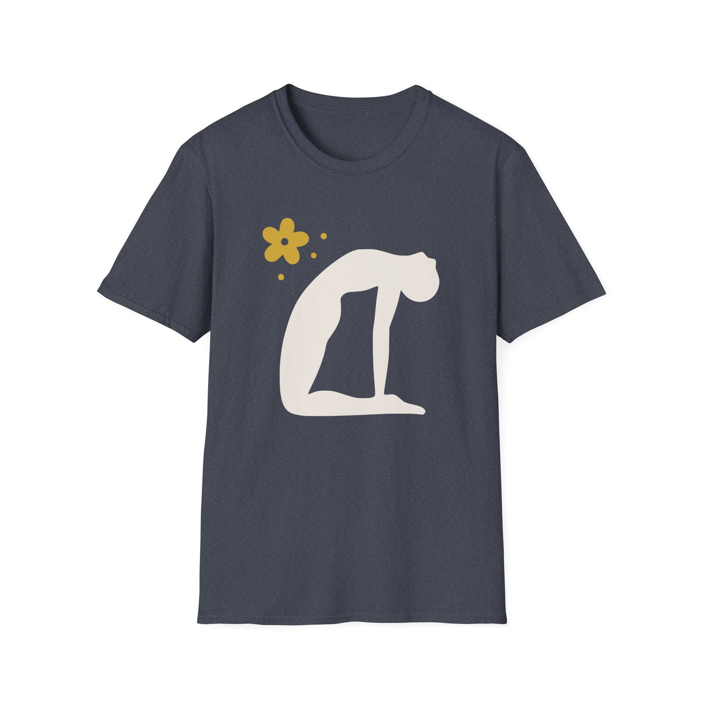 Zen Arc — Minimal Camel Pose Yoga Tee