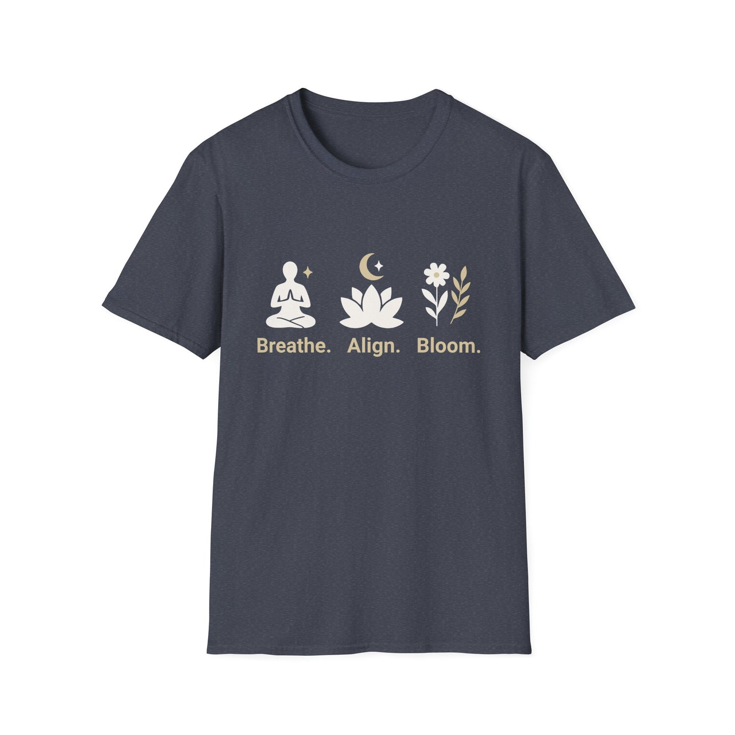 Breathe. Align. Bloom. Tee - Yoga inspired Design