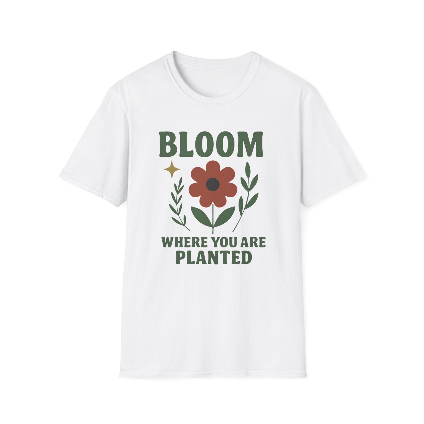 Bloom Where You Are Planted T-Shirt - Yoga Inspired Design