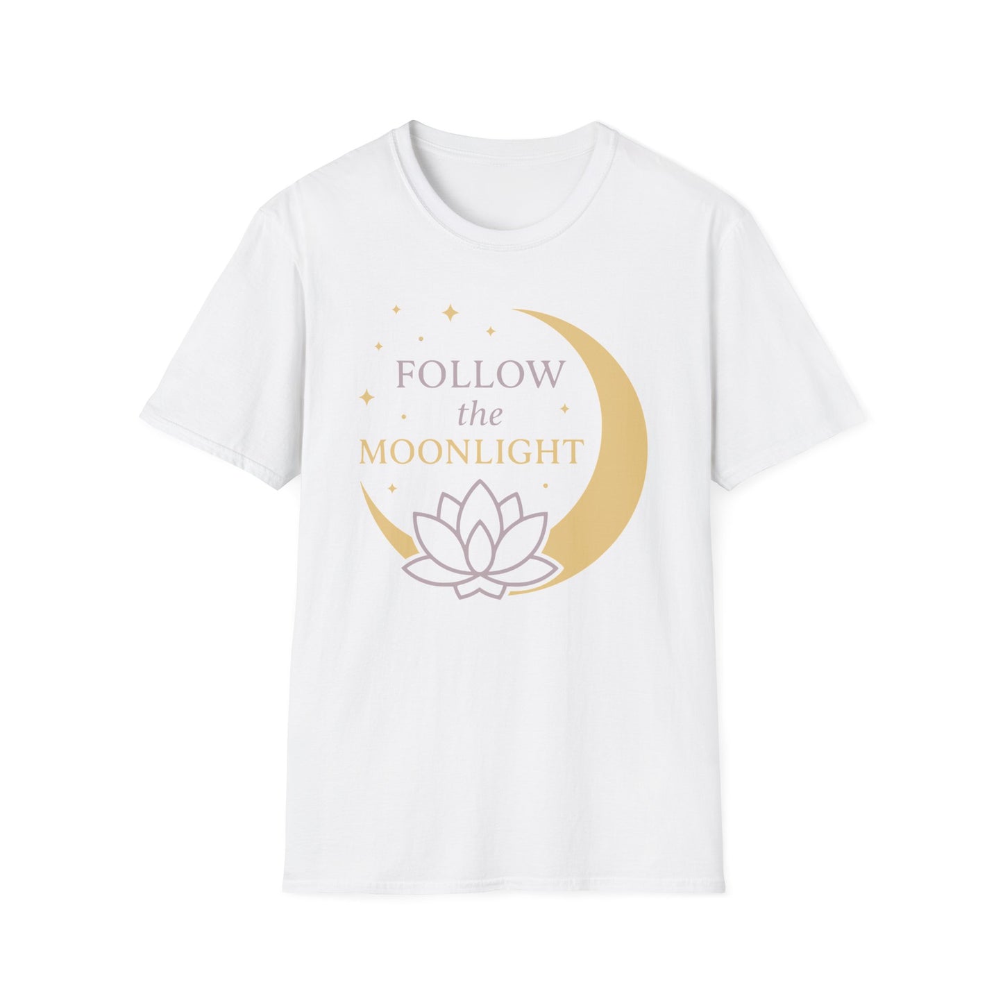 Follow The Moon Light T-Shirt - Yoga Inspired Design