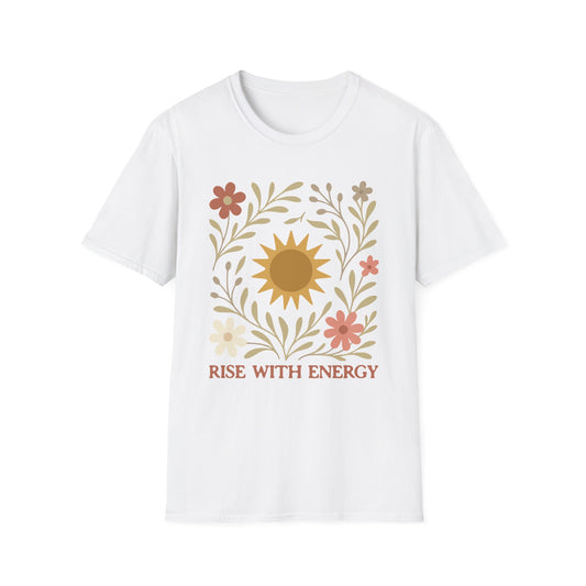 Rise With Energy Tee - Yoga Inspired Design
