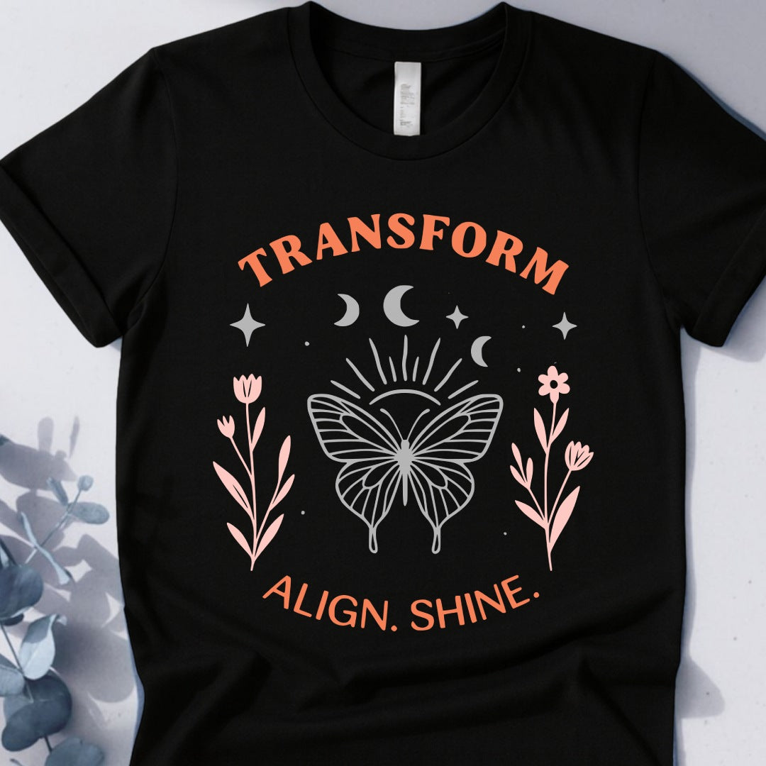 Transform Align. Shine Tee - Yoga Inspired Design