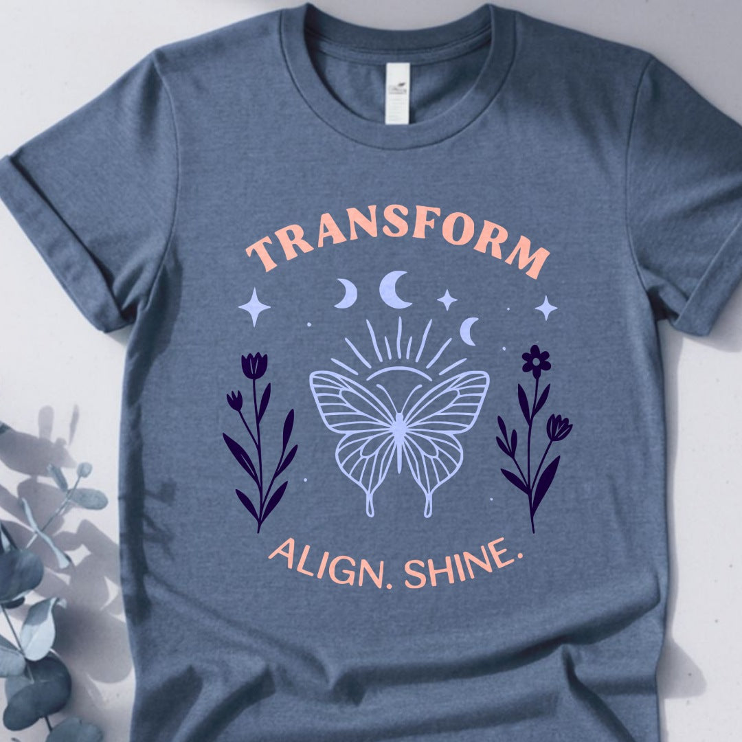 Transform Align. Shine Tee - Yoga Inspired Design