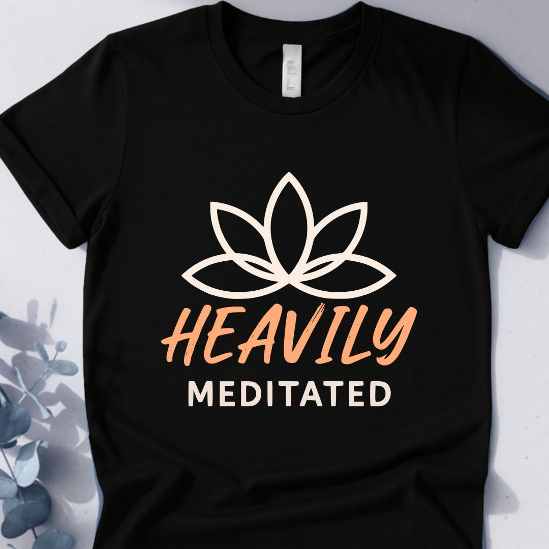 Heavily Meditated Tee - Yoga Inspired Design