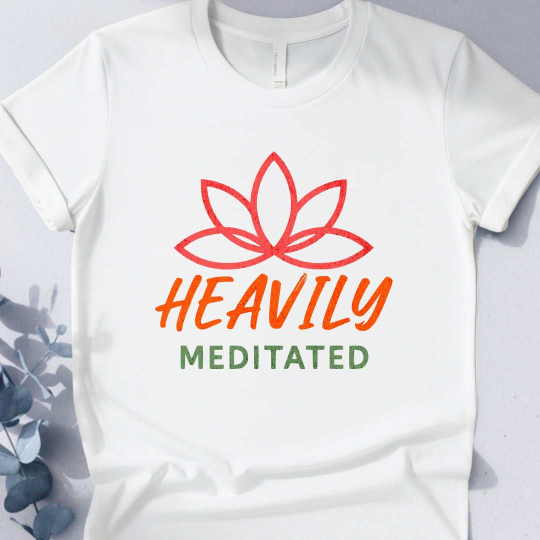 Heavily Meditated Tee - Yoga Inspired Design