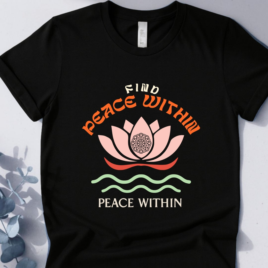 Find Peace Within Tee - Yoga Inspired Design