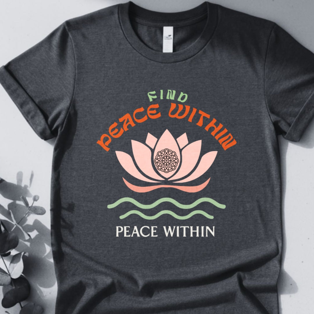 Find Peace Within Tee - Yoga Inspired Design