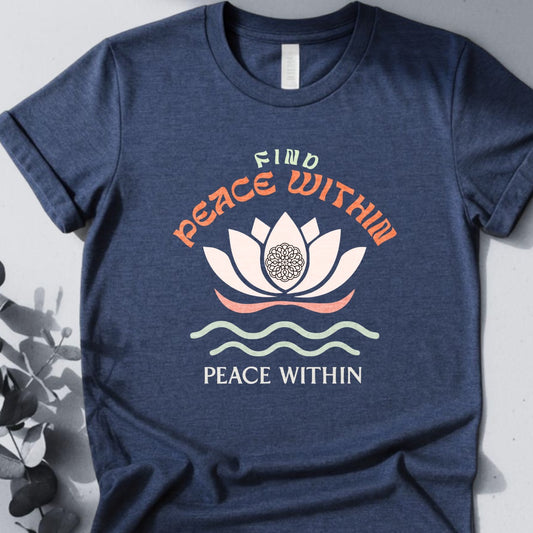 Find Peace Within Tee - Yoga Inspired Design