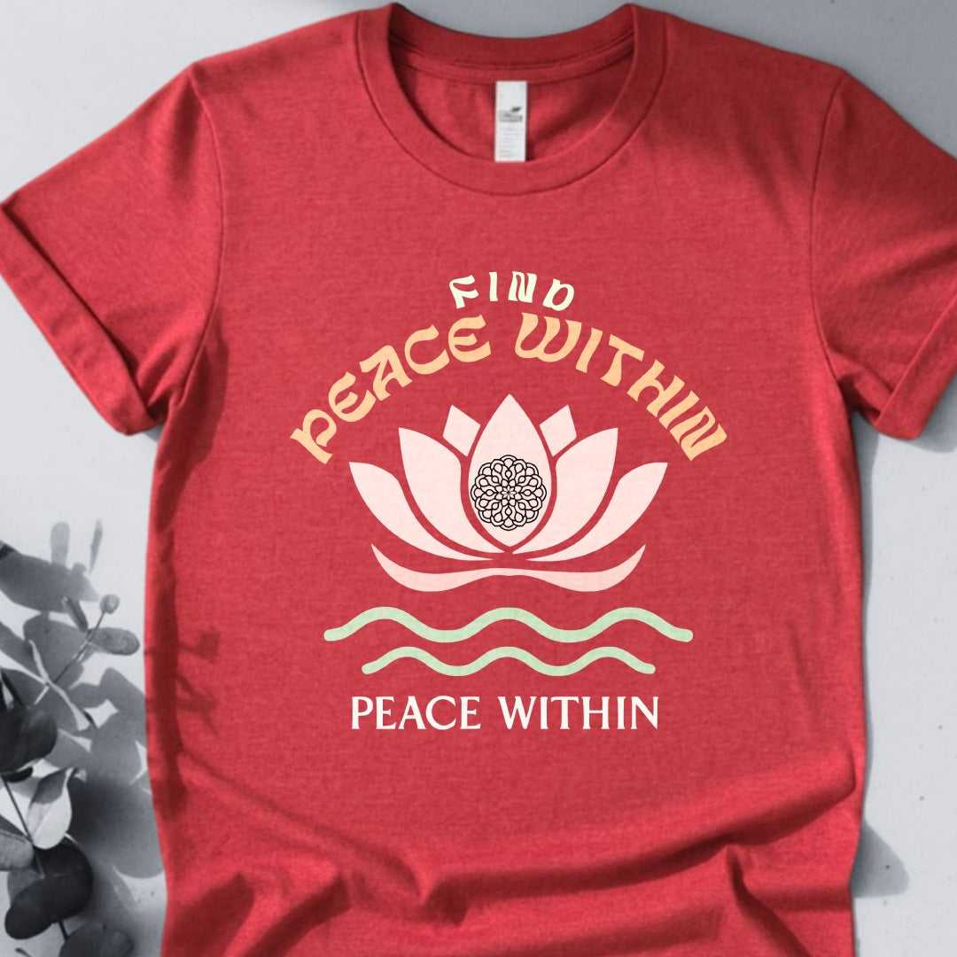 Find Peace Within Tee - Yoga Inspired Design