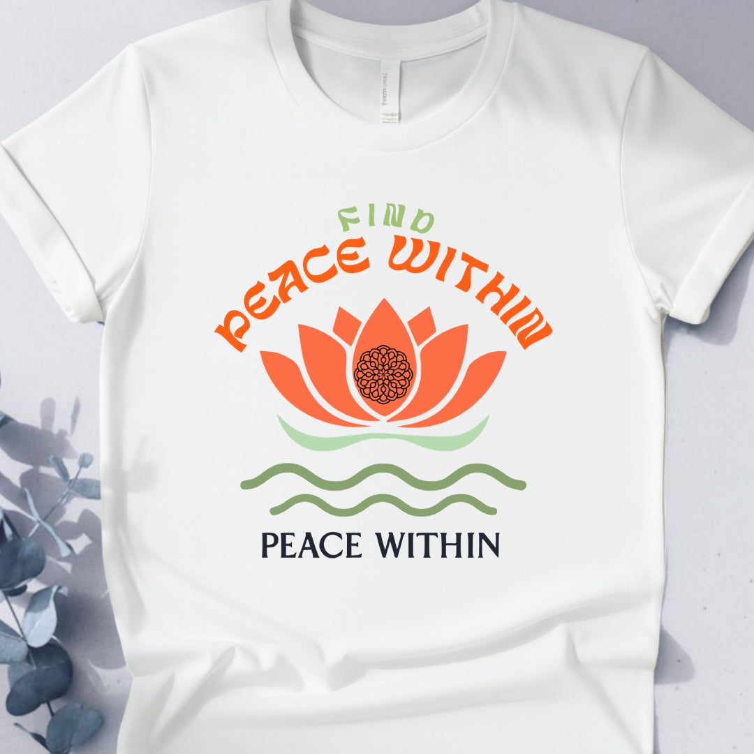 Find Peace Within Tee - Yoga Inspired Design