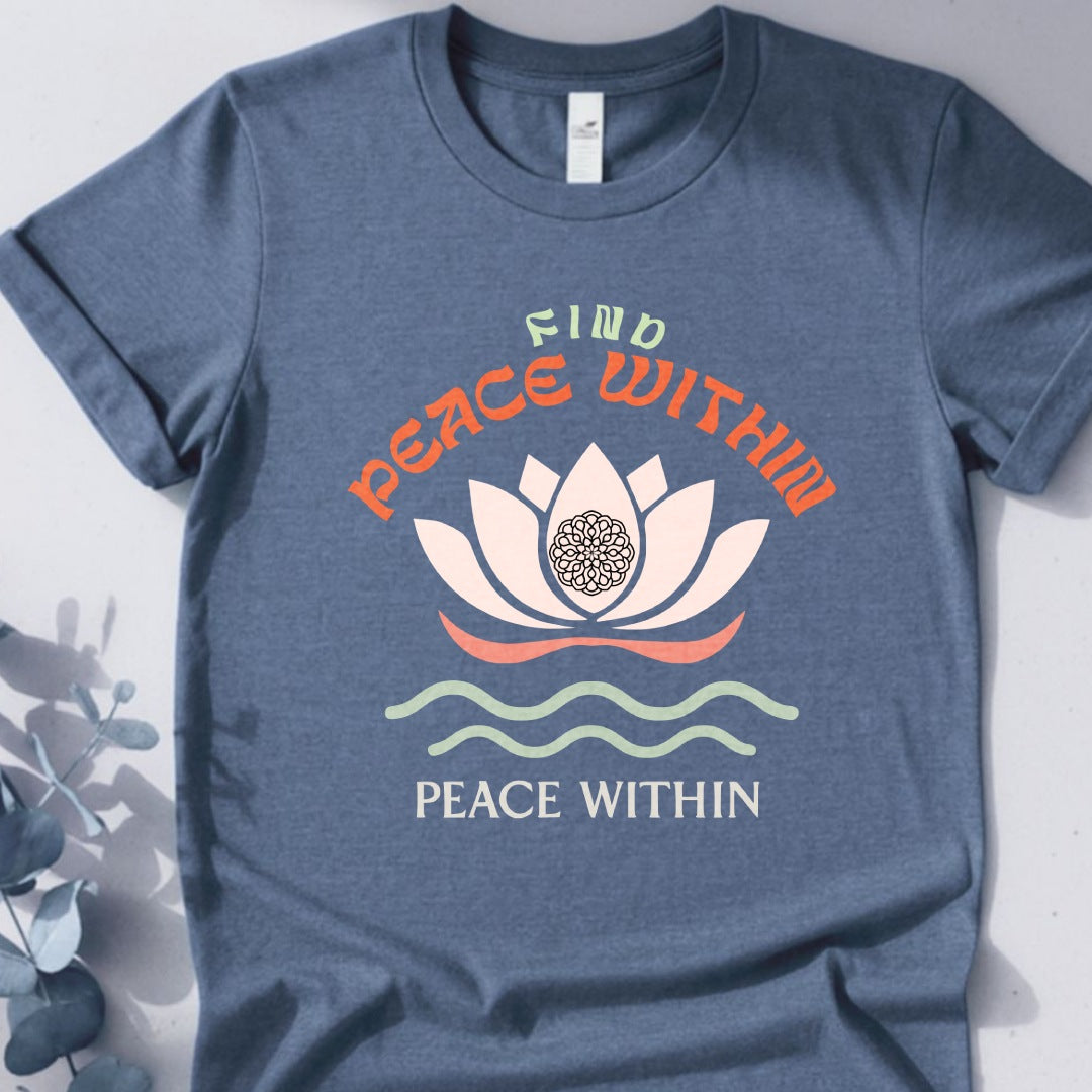 Find Peace Within Tee - Yoga Inspired Design