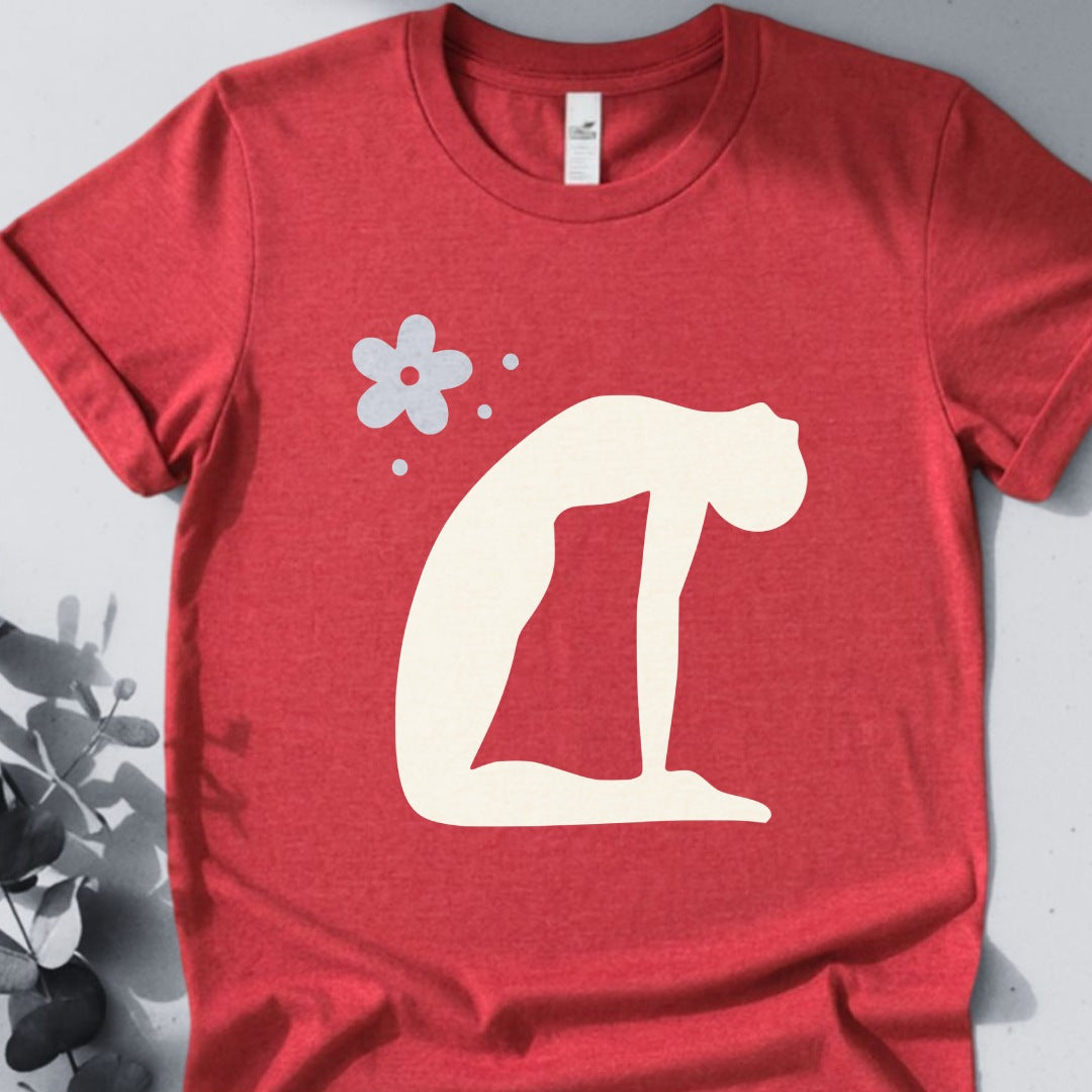Zen Arc — Minimal Camel Pose Yoga Tee