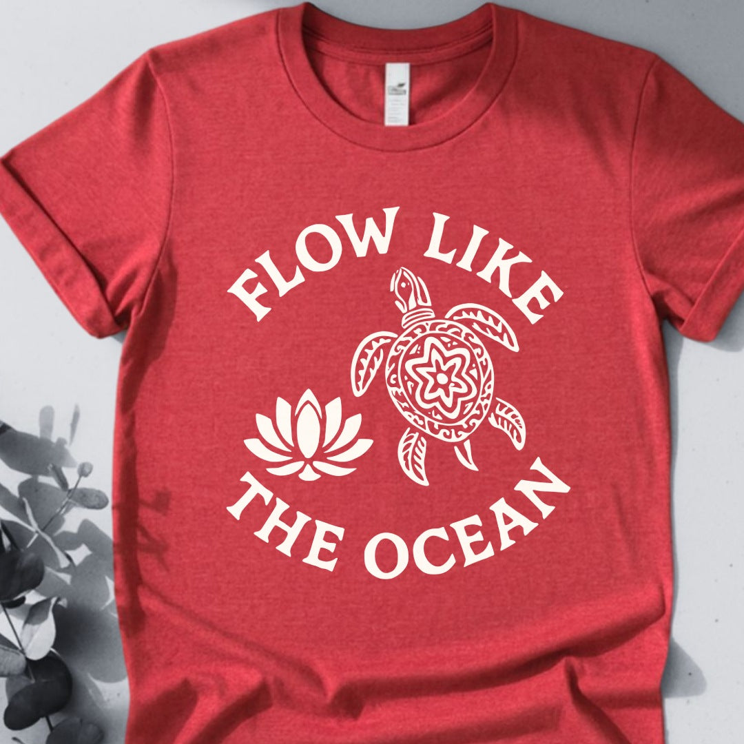 Flow Like The Ocean Tee - Yoga Inspired Design
