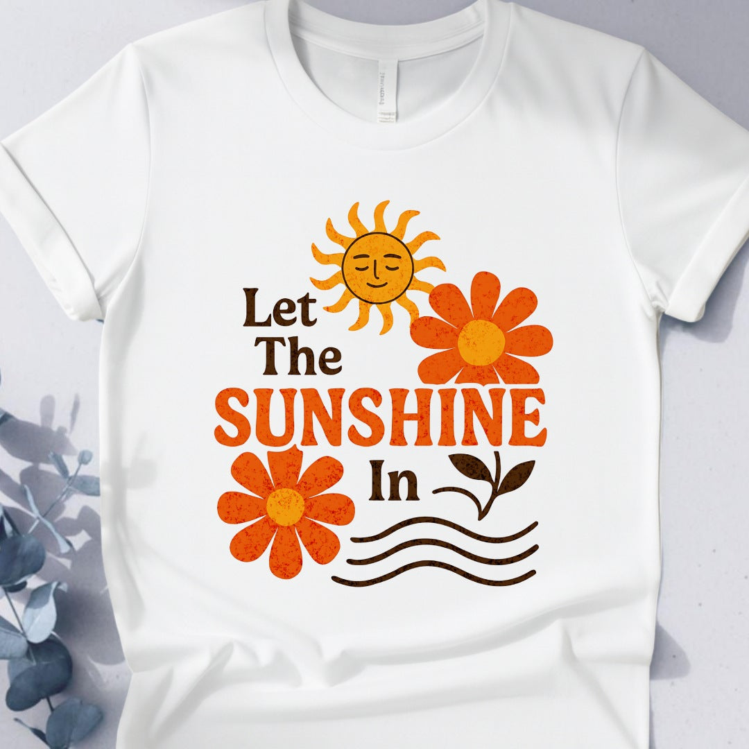 Let The Sunshine In Tee - Yoga Inspired Design
