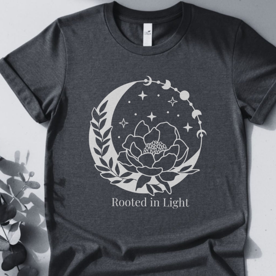 Rooted In Light Tee - Yoga Inspired Design