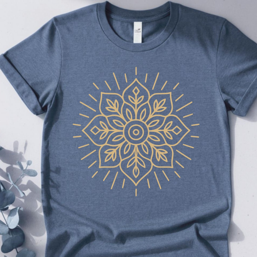 Radiant Bloom Tee - Yoga inspired Design