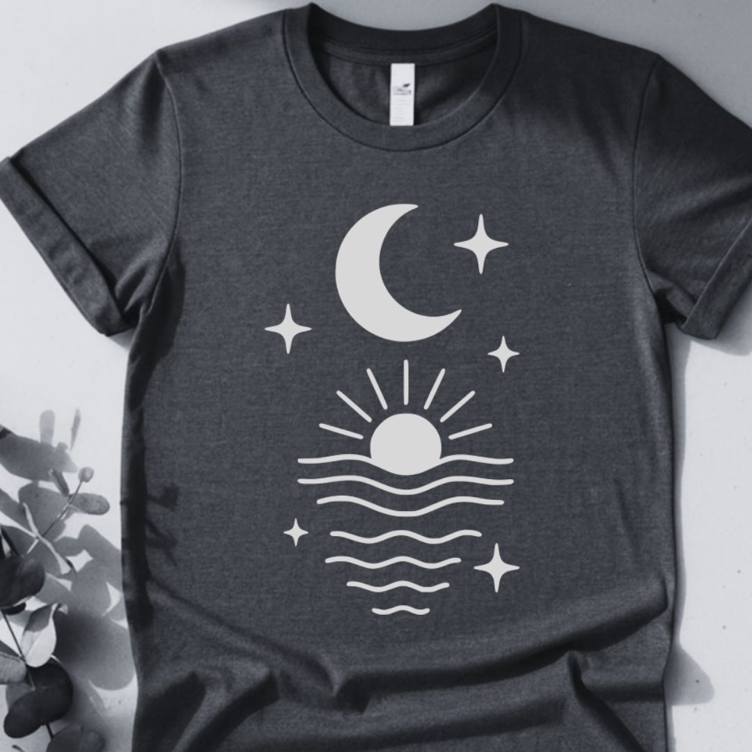 Lunar Flow Tee 2- Yoga inspired Design