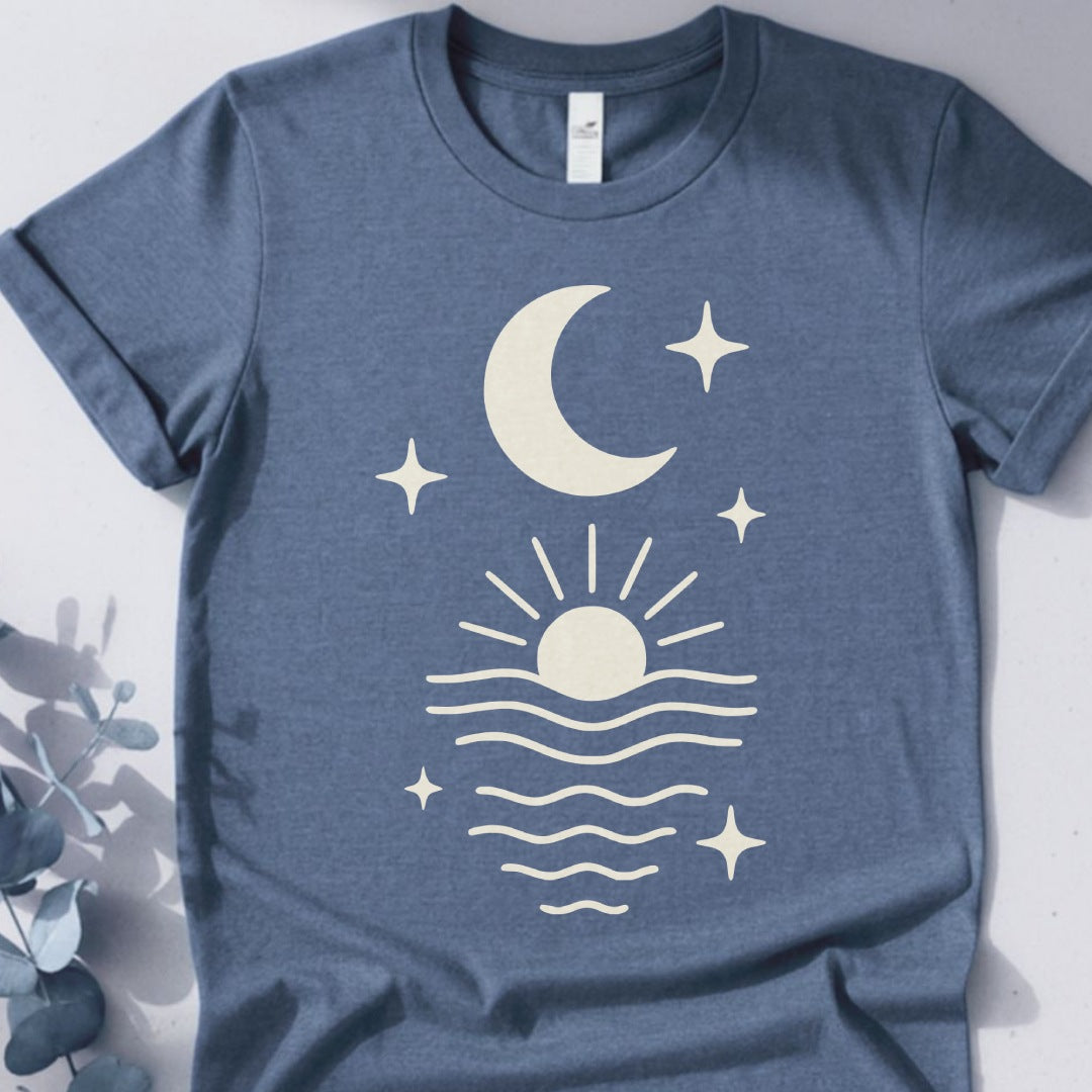Lunar Flow Tee 2- Yoga inspired Design