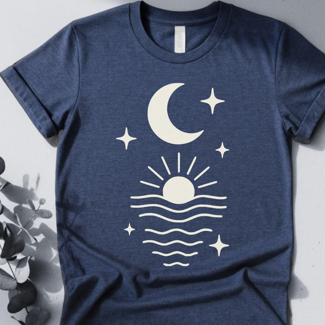Lunar Flow Tee 2- Yoga inspired Design