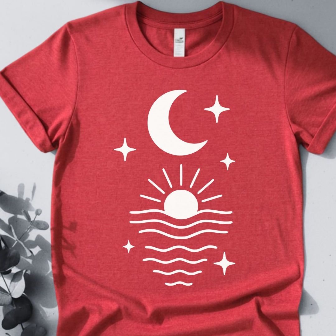 Lunar Flow Tee 2- Yoga inspired Design