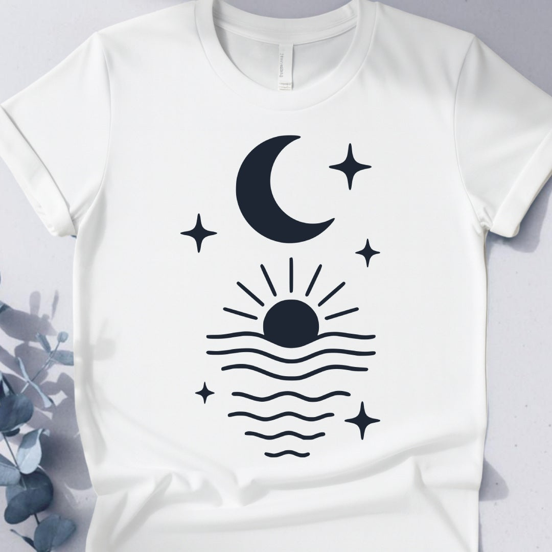 Lunar Flow Tee 2- Yoga inspired Design
