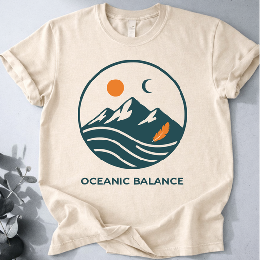 Oceanic Balance Tee - Yoga Inspired Design