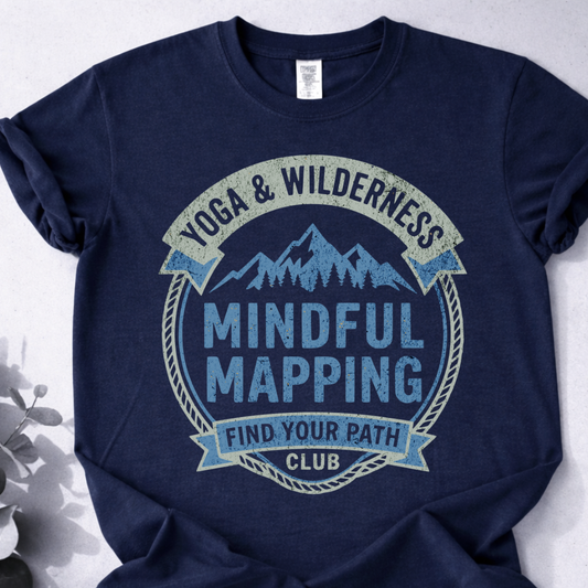 Mindful Mapping find Your Path Club Tee  - Yoga Inspired Design