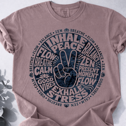Peace Over Stress Tee  - Yoga Inspired Design
