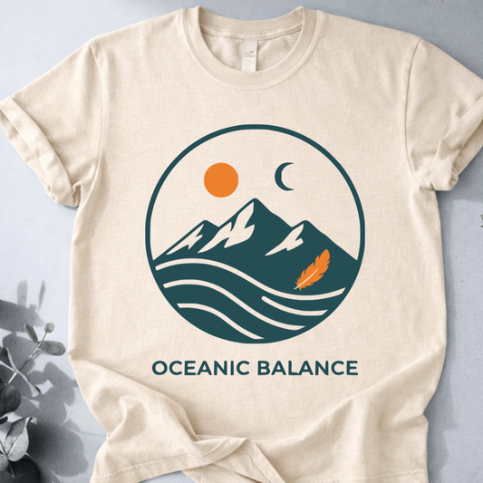 Oceanic Balance Tee - Yoga Inspired Design