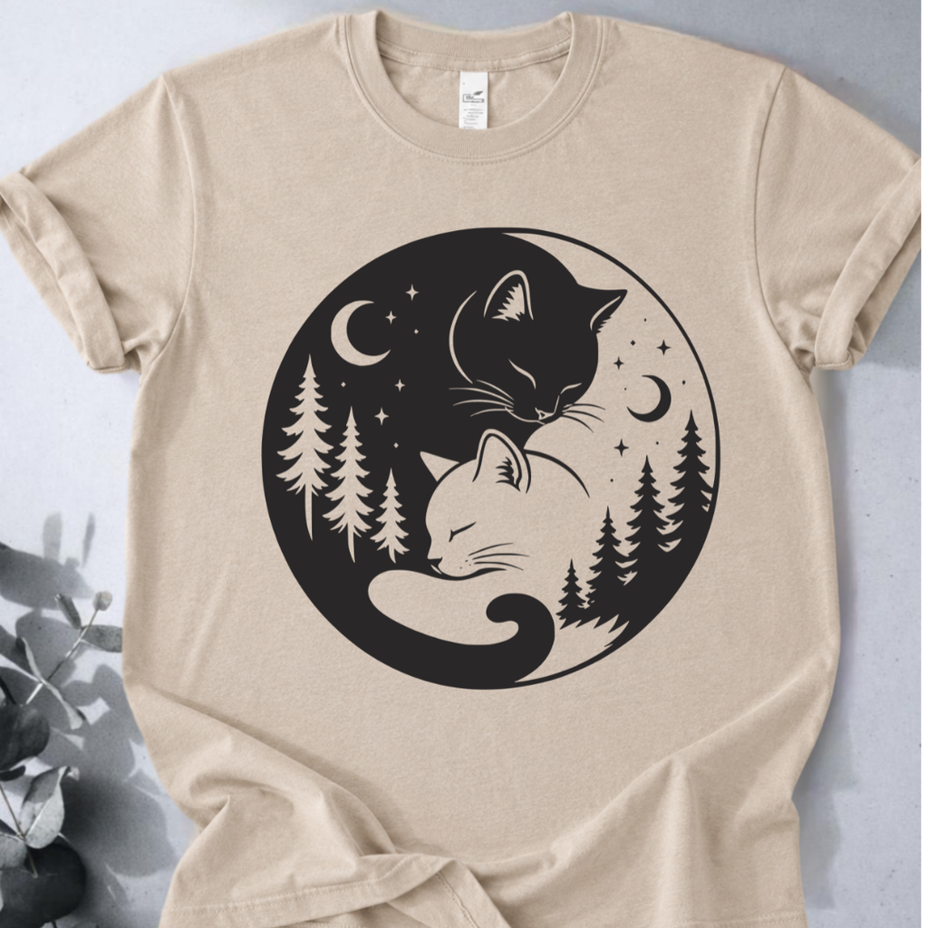 Yin Yang Cats T-Shirt