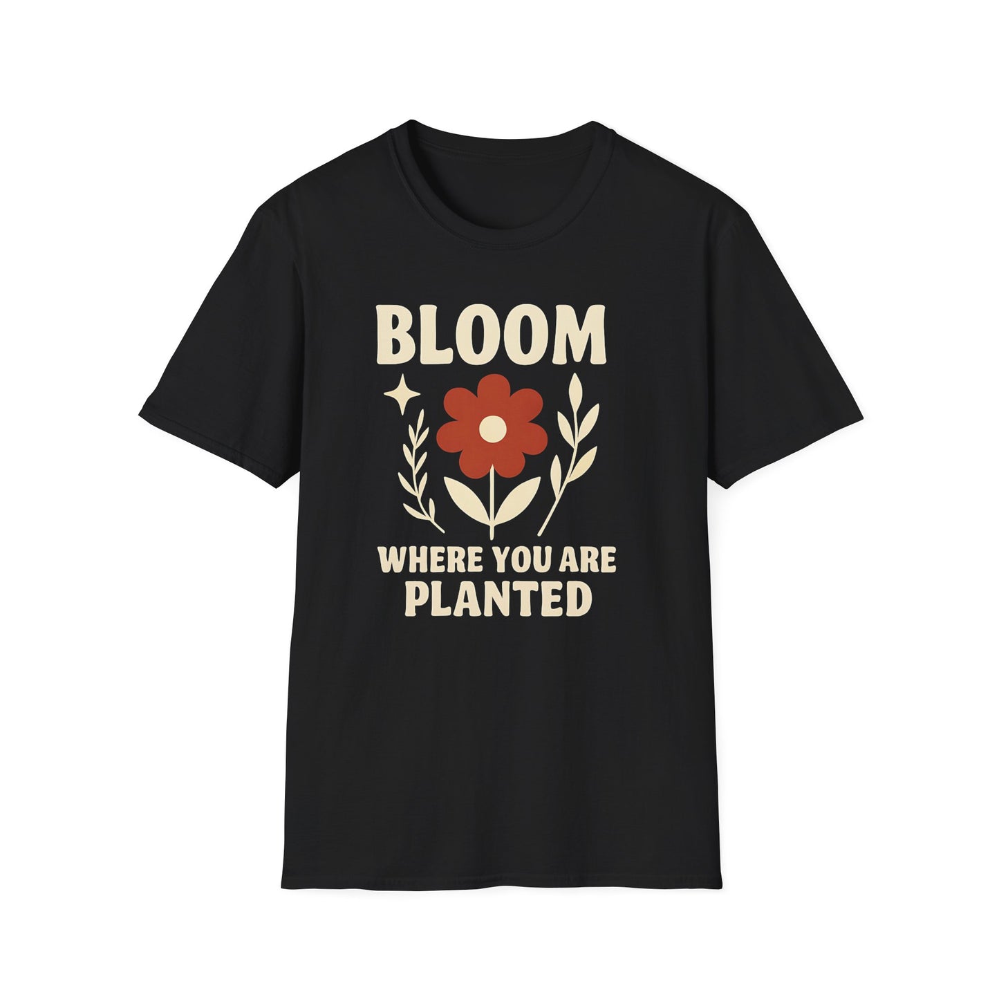 Bloom Where You Are Planted T-Shirt - Yoga Inspired Design