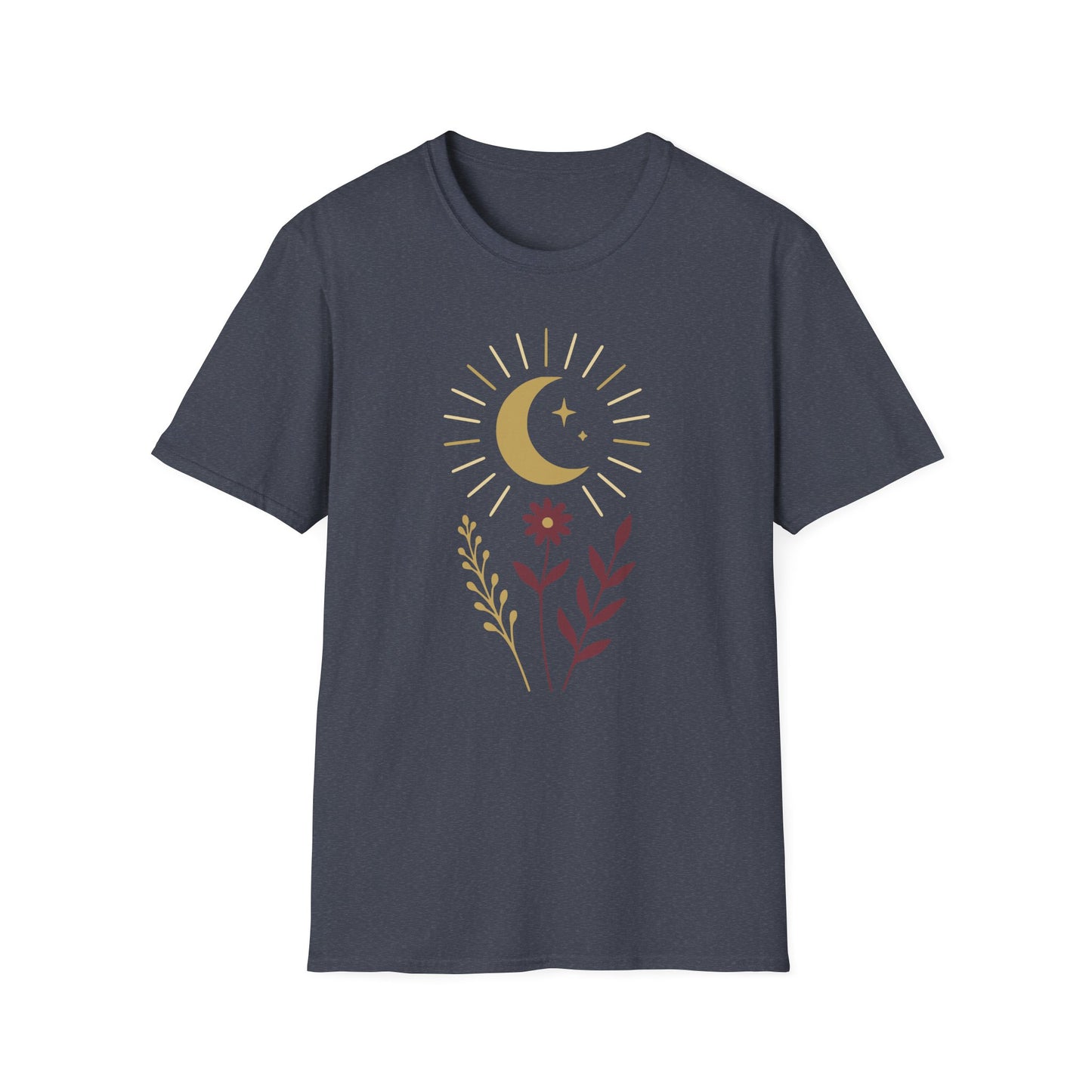 Celestial Bloom — Sun & Moon Botanical Tee