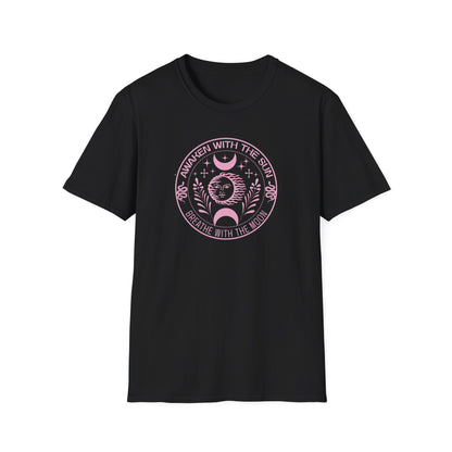 Awaken  With The Sun Breathe With The Moon Tee