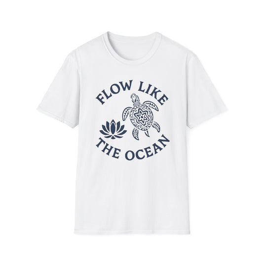Flow Like The Ocean Tee - Yoga Inspired Design