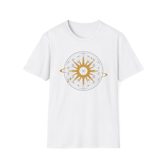 Sacred Solar Geometry” – Spiritual Sun & Flower of Life Tee