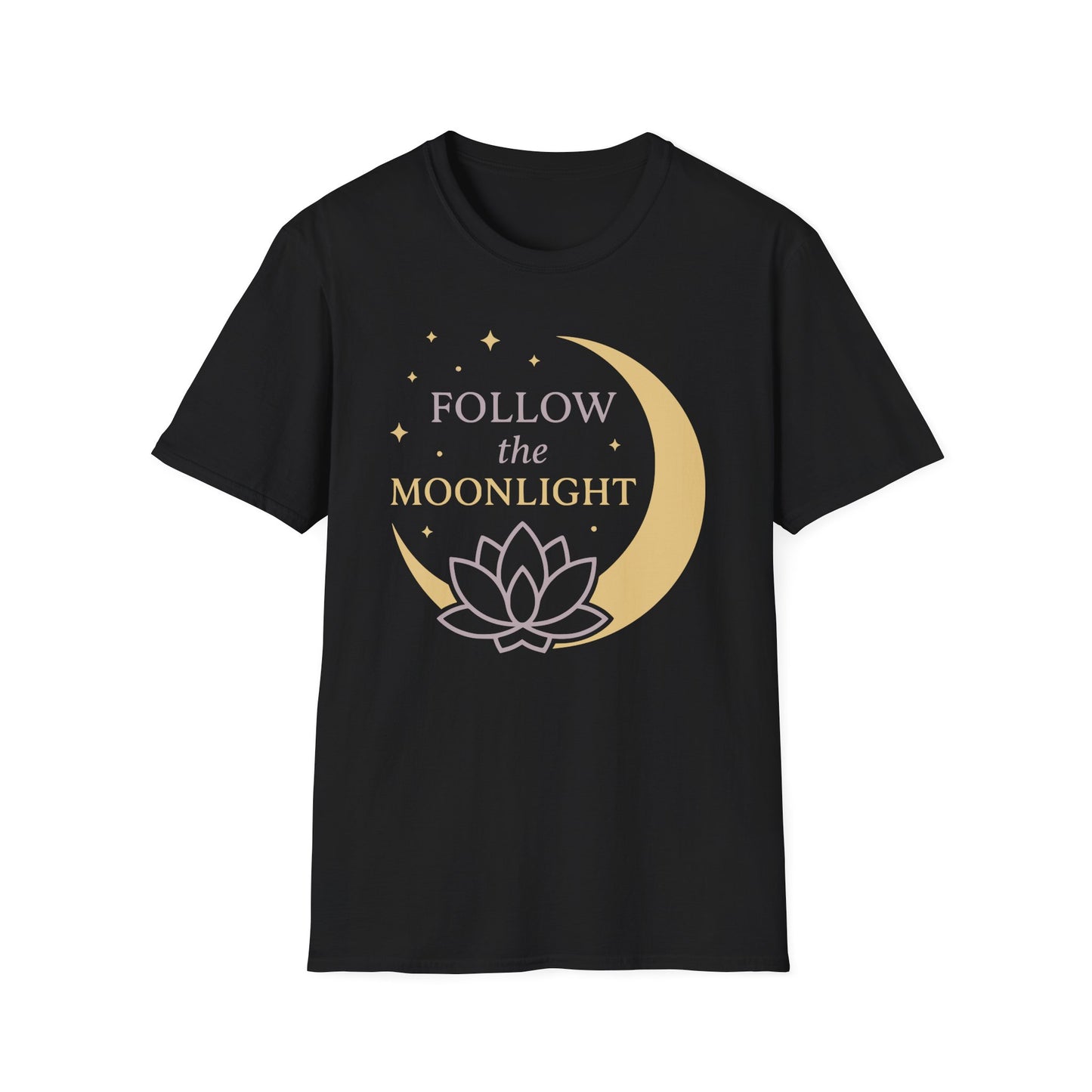 Follow The Moon Light T-Shirt - Yoga Inspired Design